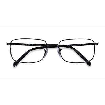 Unisex s rectangle Black Metal Prescription eyeglasses - Eyebuydirect s Ray-Ban RB3717V