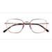 Unisex s square Rose Gold Metal Prescription eyeglasses - Eyebuydirect s Ray-Ban RB6496