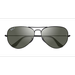 Unisex s aviator Shiny Black Metal Prescription sunglasses - Eyebuydirect s Ray-Ban RB3025