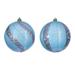 Vickerman 732885 - 4.75" Baby Blue Pearl Sequin Ball Christmas Tree Ornament (4 Pack) (N231132D)