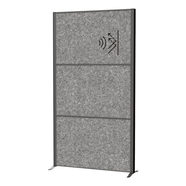 MAUL Stellwand »MAULconnecto« 3 Akustikpanels dunkelgrau mit Standfuß grau, 100x182x35 cm