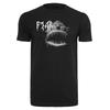T-Shirt MISTERTEE "MisterTee Herren Fear Tee", Herren, Gr. M, schwarz, 100% Baumwolle, bedruckt, casual, regular fit, U-Boot-Ausschnitt, Kurzarm, Shirts