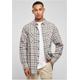 Langarmhemd URBAN CLASSICS "Urban Classics Herren Long Oversized Grey Check Shirt" Gr. XL, US-Größen, grau (grey, black) Herren Hemden Langarm