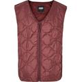Jerseyweste URBAN CLASSICS "Urban Classics Herren Zipped Gilet", Herren, Gr. XL, rot (cherry), 100% Polyester, Westen