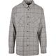 Langarmhemd URBAN CLASSICS "Urban Classics Herren Long Oversized Checked Greyish Shirt" Gr. L, US-Größen, grau (grey, black) Herren Hemden Langarm