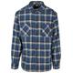 Langarmhemd URBAN CLASSICS "Urban Classics Herren Lake Check Shirt" Gr. XXL, US-Größen, blau (darkblue, whitesand) Herren Hemden Langarm