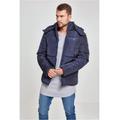 Outdoorjacke URBAN CLASSICS "Herren Hooded Puffer Jacket" Gr. L, blau (navy) Herren Jacken Outdoorjacken