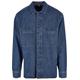 Langarmhemd URBAN CLASSICS "Urban Classics Herren Oversized Denim Pocket Shirt" Gr. XXL, US-Größen, blau (mid indigo washed) Herren Hemden Langarm