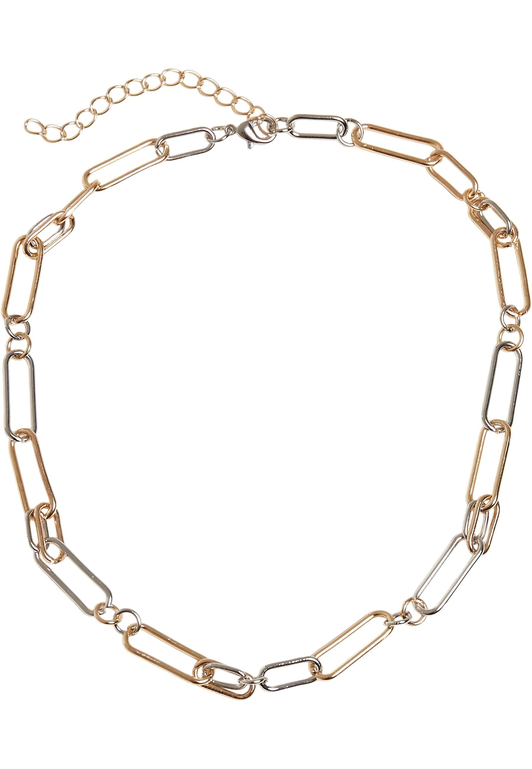 Edelstahlkette URBAN CLASSICS "Urban Classics Unisex Color Mix Necklace", gold (gold, silber), Halsketten, onesize, Baumwolle Image