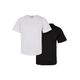 Kurzarmshirt URBAN CLASSICS "Kinder Boys Organic Basic Tee 2-Pack" Gr. 110/116, schwarz-weiß (white, black) Jungen Shirts T-Shirts