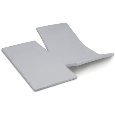 Spannbettlaken CINDERELLA "Double Split Sundays", grau, B:180cm L:200cm, Satin, Obermaterial: 100% Baumwolle, Laken, für Topper bis 15 cm Höhe Image