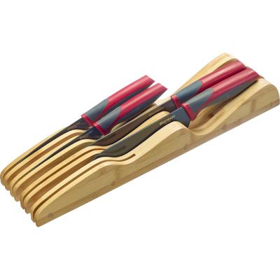 Besteckeinsatz WESTMARK, braun (holzfarben), Schubladeneinsätze, Bambus, Messerablage für Schubladen