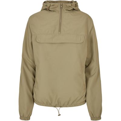 Allwetterjacke URBAN CLASSICS "Urban Classics Damen Ladies Recycled Basic Pull Over Jacket", Damen, Gr. XXL, grün (khaki), 63% Polyester, 37% Polyester, unifarben, casual, normal, ohne Ausschnitt, Langarm, Jacken Image