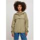 Blouson URBAN CLASSICS "Damen Ladies Recycled Basic Pull Over Jacket" Gr. XXL, grün (khaki) Damen Jacken Übergangsjacken