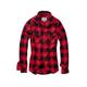 Langarmhemd BRANDIT "Damen Amy Flanell Shirt GIRLS" Gr. 3XL, US-Größen, rot (red, black) Damen Hemden langarm Blusen