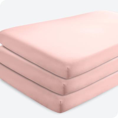 Bare Home Solid Ultra-Soft Crib Fitted Sheet