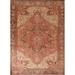 Oriental Heriz Persian Vintage Area Rug Handmade Orange Wool Carpet - 8'3"x 10'1"