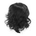 Jiyugala Human Hair Wig Women High Fiber Parting Hair Brazilian Temperature Wig Short Wavy Black Curly wig Headband Wigs