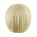 Jiyugala Human Hair Wig Short Women Realistic Short Cool Handsome Wig Wig Fashion Hair Girls White wig Headband Wigs