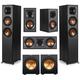 Klipsch Reference 5.2 Home Theater Pack with 2x R-620F Floorstanding Speaker 2x R-12SW Subwoofer R-52C Center Channel Speaker and 2x R-41M Bookshelf Speaker Black