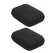 FRCOLOR 2 Pcs EVA Headset Headphone Storage Case Box Pouch Durable Zipper Bag Container for Mini Camera Hard Disk Data Cable (Black)