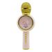 Faslmh X6 Children s Singing Microphone Wireless Bluetooth Microphone Portable Handheld Speaker Colorful Lighting Karaoke Microphone Gold Pink