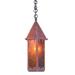 Arroyo Craftsman Saint George 17 Inch Tall 1 Light Outdoor Hanging Lantern - SGH-7-OF-BK