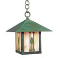 Arroyo Craftsman Timber Ridge 14 Inch Tall 1 Light Outdoor Hanging Lantern - TRH-12MN-AM-BK