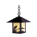 Arroyo Craftsman Timber Ridge 18 Inch Tall 1 Light Outdoor Hanging Lantern - TRH-16CT-RM-BK