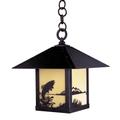 Arroyo Craftsman Timber Ridge 12 Inch Tall 1 Light Outdoor Hanging Lantern - TRH-9DR-TN-BK