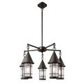 Arroyo Craftsman Valencia 32 Inch 5 Light Chandelier - VCH-7-5-GW-BZ