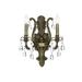 Crystorama Dawson 16 Inch Wall Sconce - 5563-AB-CL-MWP