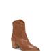 Lucky Brand Aryleis Western Bootie - Women's Accessories Shoes Boots Booties in Open Brown/Rust, Size 7