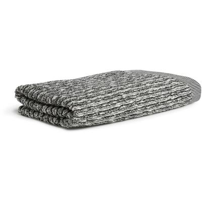 Duschtuch MÖVE, schwarz (nature schwarz), B:80cm L:150cm, Walkfrottier, Obermaterial: 85% Baumwolle, 10% Viskose, 5% Leinen, Handtücher (Packung) Image