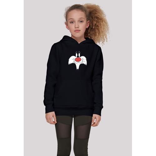 „Kapuzenpullover F4NT4STIC „“Looney Tunes Sylvester Big Face““ Gr. 122/128, schwarz Mädchen Pullover Print“