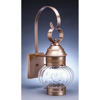 Northeast Lantern Onion 18 Inch Tall Outdoor Wall Light - 2031-AB-MED-CSG