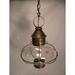 Northeast Lantern Onion 17 Inch Tall 1 Light Outdoor Hanging Lantern - 2542-AB-MED-CSG