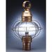 Northeast Lantern Onion 20 Inch Tall 3 Light Outdoor Post Lamp - 2543-VG-LT3-CLR