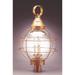 Northeast Lantern Onion 30 Inch Tall 3 Light Outdoor Post Lamp - 2863-DB-LT3-CLR