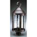 Northeast Lantern Heal 25 Inch Tall 3 Light Outdoor Post Lamp - 3353-DAB-LT3-CLR
