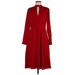 MIKAEL AGHAL Casual Dress - A-Line Mock 3/4 sleeves: Red Solid Dresses - Women's Size 6