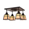 Arroyo Craftsman A-Line 17 Inch 4 Light Semi Flush Mount - ACM-4E-F-RB