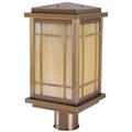 Arroyo Craftsman Avenue 13 Inch Tall 1 Light Outdoor Post Lamp - AVP-8-GW-BK