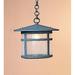 Arroyo Craftsman Berkeley 10 Inch Tall 1 Light Outdoor Hanging Lantern - BH-11-F-BZ