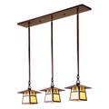 Arroyo Craftsman Carmel 36 Inch 3 Light Linear Suspension Light - CICH-8-3D-TN-RB