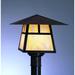 Arroyo Craftsman Carmel 9 Inch Tall 1 Light Outdoor Post Lamp - CP-12B-CS-RB