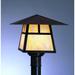 Arroyo Craftsman Carmel 9 Inch Tall 1 Light Outdoor Post Lamp - CP-12B-M-MB
