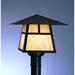 Arroyo Craftsman Carmel 9 Inch Tall 1 Light Outdoor Post Lamp - CP-12B-TN-BZ