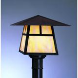 Arroyo Craftsman Carmel 9 Inch Tall 1 Light Outdoor Post Lamp - CP-12D-TN-BZ
