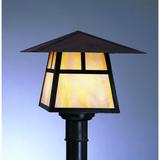 Arroyo Craftsman Carmel 9 Inch Tall 1 Light Outdoor Post Lamp - CP-12D-WO-RC